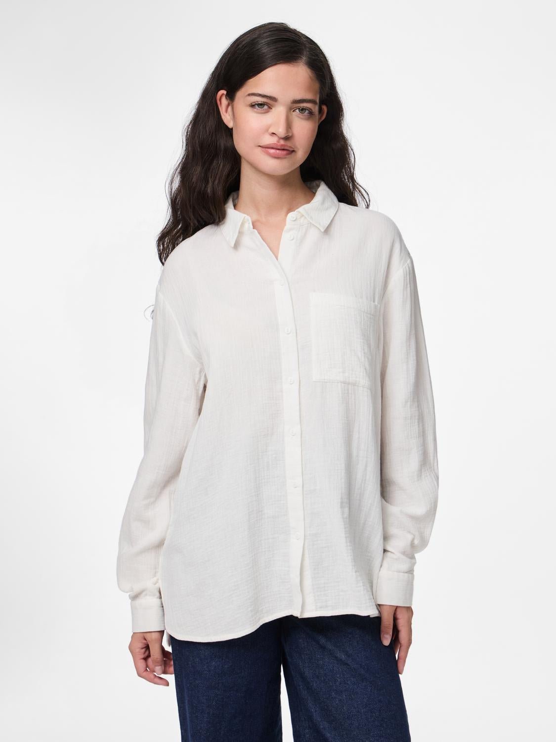 PCSASTINA Shirt - Cloud Dancer - VERO MODA & VILA Bergvik